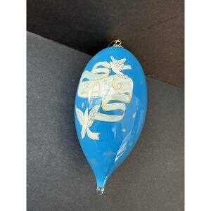 Pier 1 One Li Bien Reverse Hand Painted Glass Christmas Angel Ornament 2016